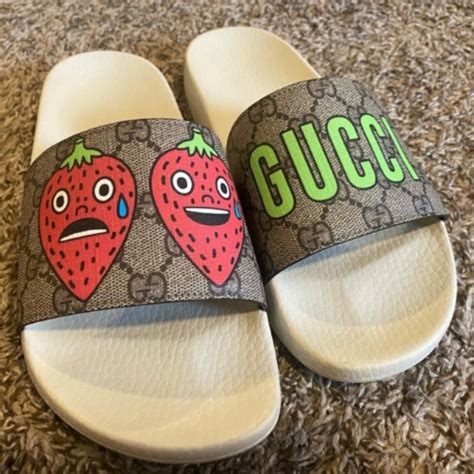 gucci strawberry slide goat.